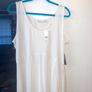 Beautiful White Hi Low Beachy Dress From New York and Company